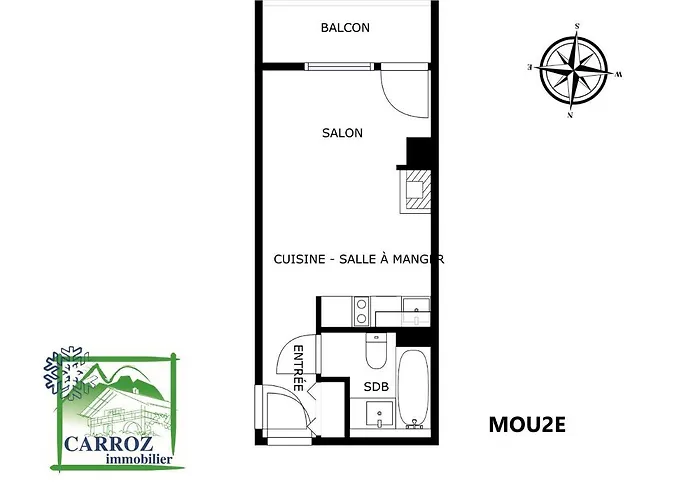 Mou2e 4 Pers Centre Des Carroz Appartement *